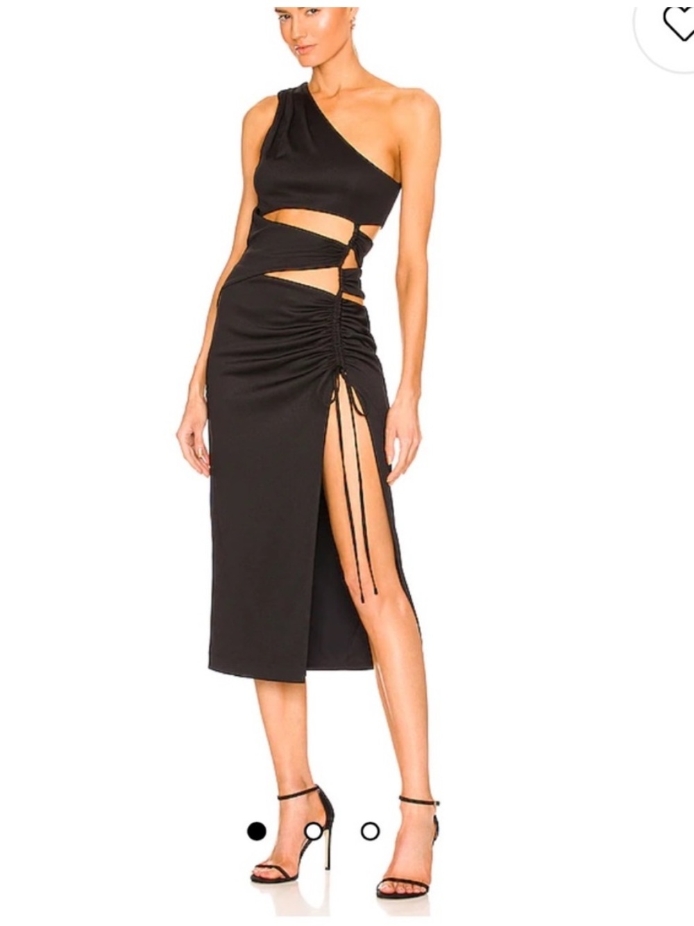 NBD Revolve Donielle Black Cutout Midi Dress Sz S